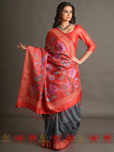 Load image into Gallery viewer, Phool aur angare - Tussar Silk Saree