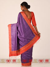 Load image into Gallery viewer, Purple Passion - Purple Tussar Saree