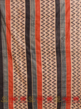 Load image into Gallery viewer, Black Zikzak Tussar Dupatta