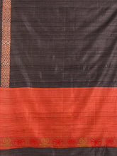 Load image into Gallery viewer, Black and Red Tussar Dupatta