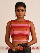 Load image into Gallery viewer, Pink Red Pure Raw Silk Blouse