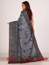 Load image into Gallery viewer, Shadowy Dusk - Grey & Black Saree
