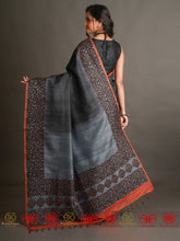 Load image into Gallery viewer, Meghna - Black & Grey Saree