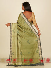 Load image into Gallery viewer, Lajuk Panchi - Olive Green Saree