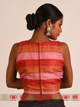 Load image into Gallery viewer, Pink Red Pure Raw Silk Blouse