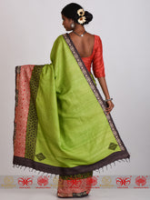 Load image into Gallery viewer, Lime Green Tussar - Saree