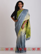 Load image into Gallery viewer, Phoolan - Green & Grey Saree