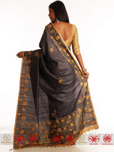 Load image into Gallery viewer, Sunflower Night - Chocolatey Saree