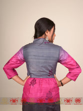 Load image into Gallery viewer, Peplum Pink Tussar - Blouse