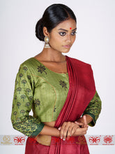 Load image into Gallery viewer, Green Tussar Blouse