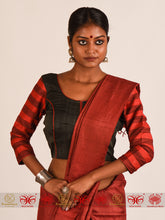 Load image into Gallery viewer, Dark Green Tussar Blouse