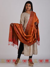 Load image into Gallery viewer, Orange Tussar Dupatta