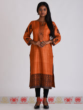 Load image into Gallery viewer, Orange Tussar Kurta