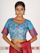 Load image into Gallery viewer, Blue Tussar Blouse
