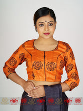 Load image into Gallery viewer, Orange Tussar Blouse