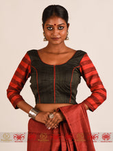 Load image into Gallery viewer, Dark Green Tussar Blouse