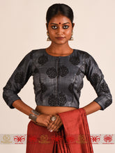 Load image into Gallery viewer, Grey Tussar Blouse