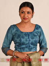 Load image into Gallery viewer, Blue Tussar Blouse