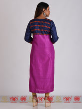 Load image into Gallery viewer, Blue Pink Tussar Kurta
