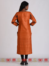 Load image into Gallery viewer, Orange Tussar Kurta