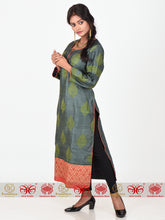 Load image into Gallery viewer, Green Tussar Kurta