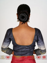 Load image into Gallery viewer, Black Tussar Blouse