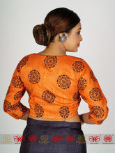 Load image into Gallery viewer, Orange Tussar Blouse