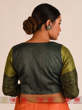Load image into Gallery viewer, Green Tussar Blouse