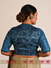 Load image into Gallery viewer, Blue Tussar Blouse