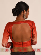 Load image into Gallery viewer, Red Tussar Blouse