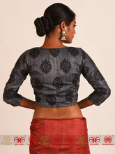 Load image into Gallery viewer, Grey Tussar Blouse