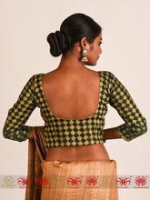 Load image into Gallery viewer, Green Tussar Blouse