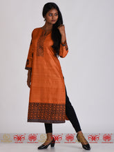Load image into Gallery viewer, Orange Tussar Kurta