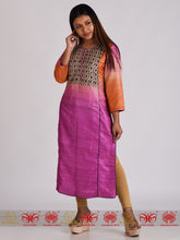Load image into Gallery viewer, Orange Pink Tussar Kurta