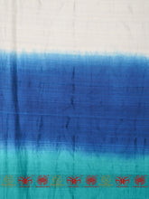 Load image into Gallery viewer, White and Blue Mulberry Scarf