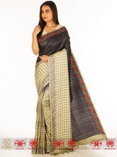 Load image into Gallery viewer, Check It Out tussar - Saree