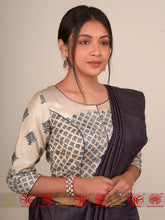 Load image into Gallery viewer, Grey Gehna - Tussar Blouse