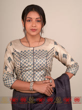 Load image into Gallery viewer, Grey Gehna - Tussar Blouse