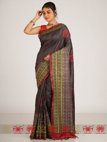 handloom saree,  tussar silk saree, hand block, kantha work 