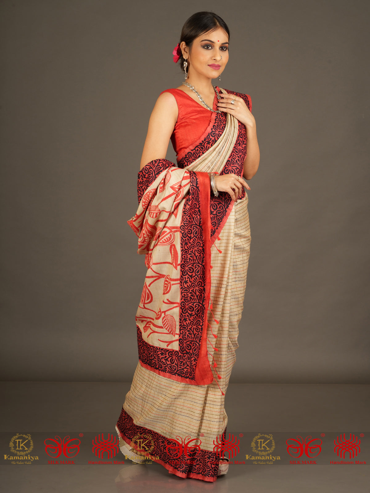 Twining Stripes - Traditional Saree