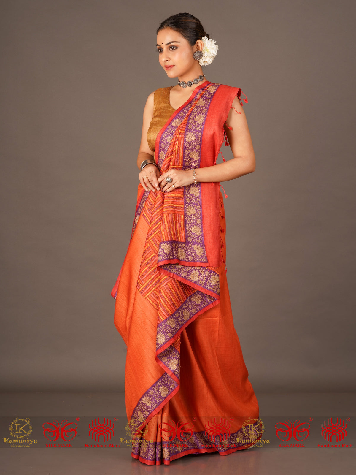 Sawan Ki Aag - Block Printed Saree