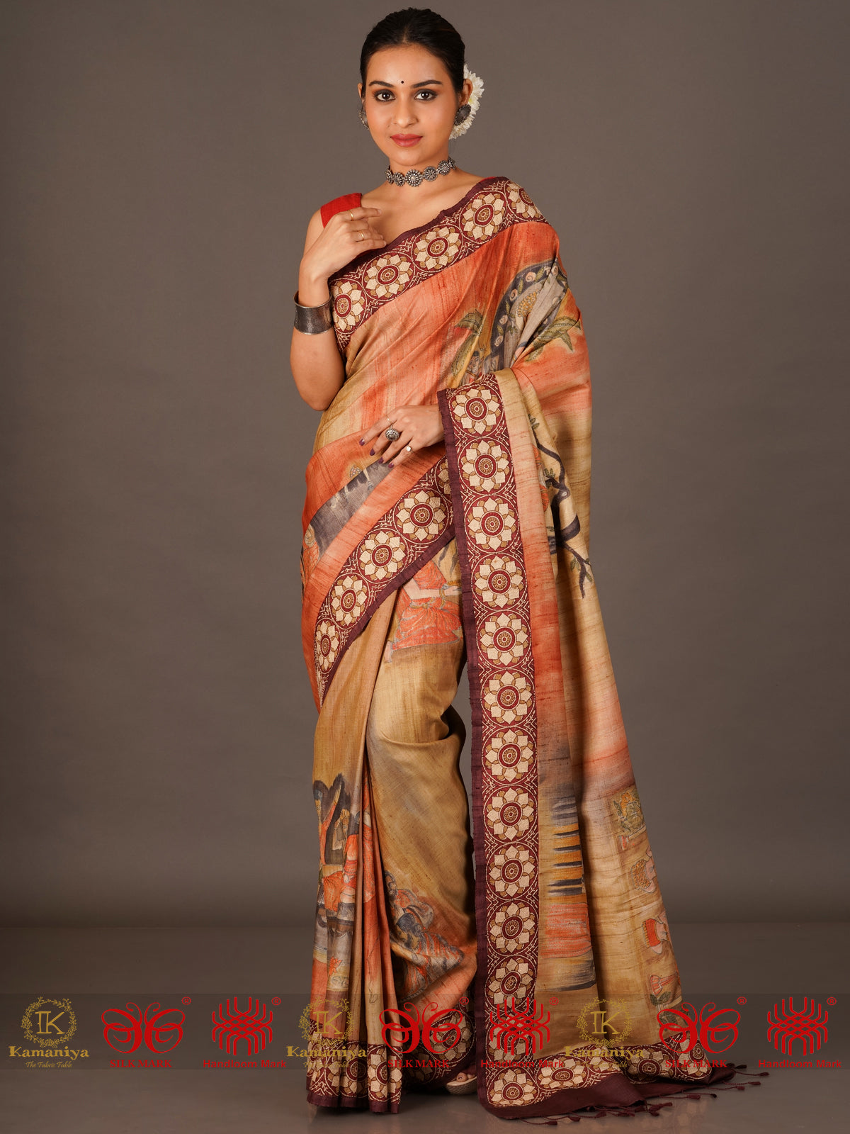 Gajagouri - Tussar Silk Saree