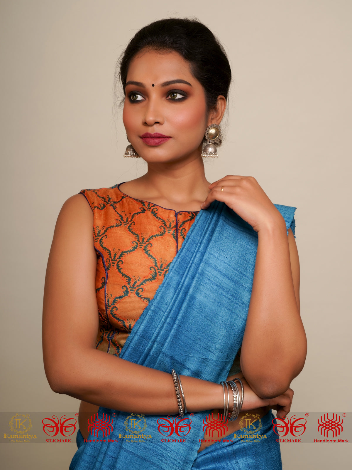 Blue Flame -Tussar Blouse