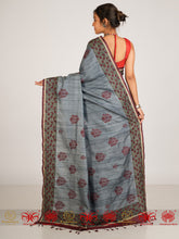 Load image into Gallery viewer, Grey Gehna - Vibrant Saree
