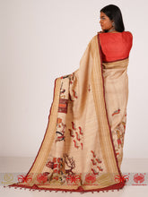 Load image into Gallery viewer, Hamare Gaon - Off White Tussar Silk Saree
