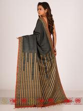 Load image into Gallery viewer, Khel Khel Mein - Green Tussar Silk Saree
