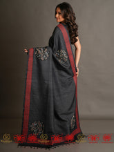Load image into Gallery viewer, Prachal - Black &amp; Red Saree
