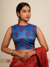 Load image into Gallery viewer, Blue Blush - Tussar Blouse
