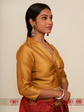 Load image into Gallery viewer, Golden Raw Silk Blouse
