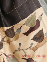Load image into Gallery viewer, Flight of Fancy - Black and White Saree
